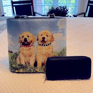 Carry all bag with wallet.